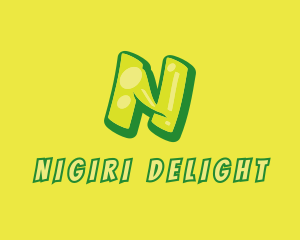 Graphic Gloss Letter N logo design