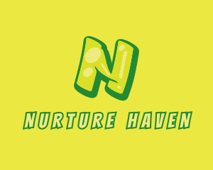 Graphic Gloss Letter N logo design