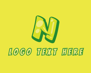 Illustrator - Graphic Gloss Letter N logo design