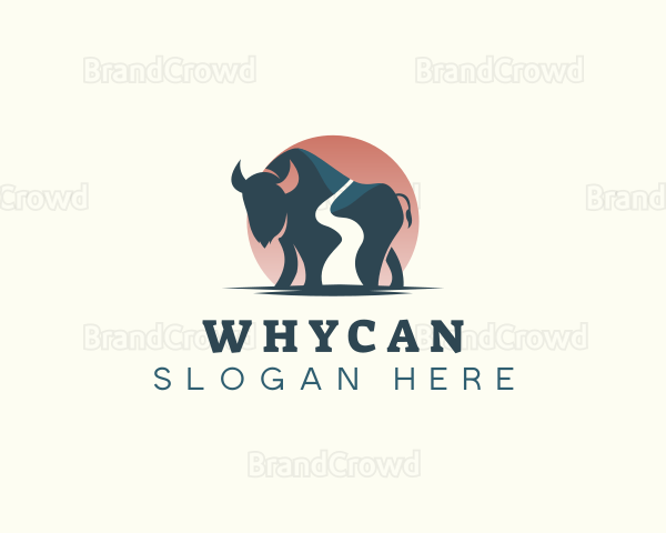 Wild Buffalo Bison Logo