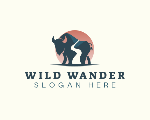 Wild Buffalo Bison logo design