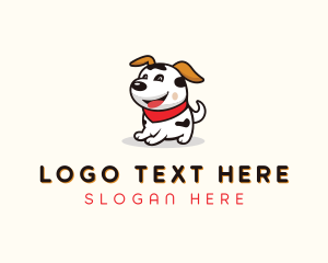 Spike Collar - Cartoon Puppy Dog logo design