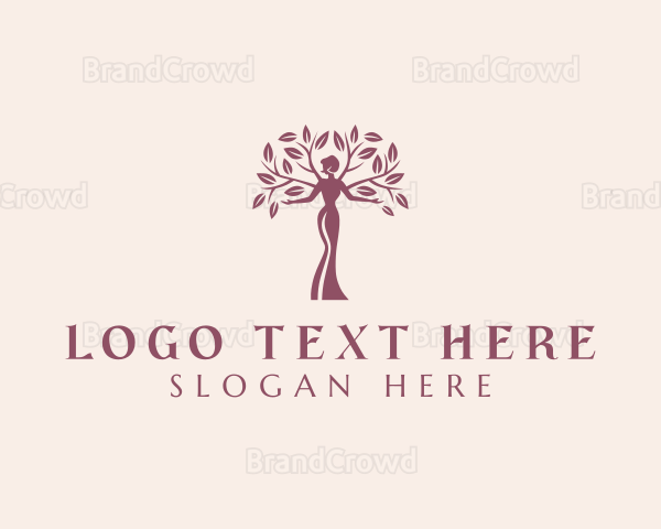 Wellness Yoga Woman Logo