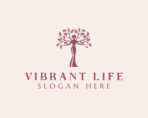 Wellness Yoga Woman logo design