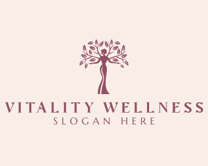 Wellness Yoga Woman logo design