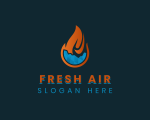 HVAC Fire Ice logo design