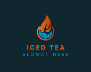 HVAC Fire Ice logo design