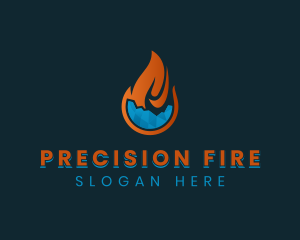 HVAC Fire Ice logo design