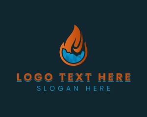 Heat - HVAC Fire Ice logo design