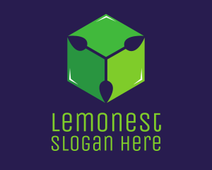 Green Leaf Cube Logo