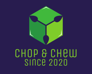 Green - Green Leaf Cube logo design