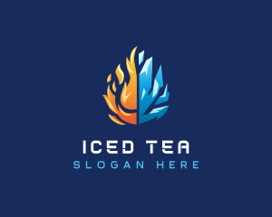 Fire Ice Element logo design