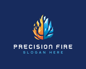 Fire Ice Element logo design