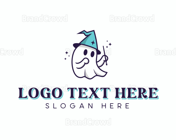 Magical Wizard Ghost Logo