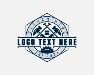 Hammer - Carpentry Contractor Construction logo design