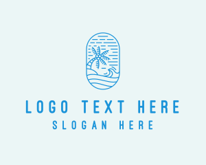 Lodging - Wave Beach Resort Shore logo design