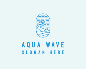 Wave Beach Resort Coast  logo design