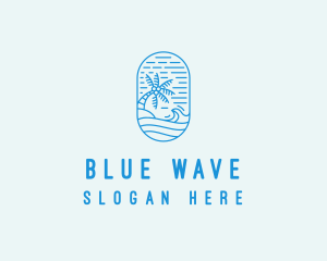 Wave Beach Resort Shore  logo design