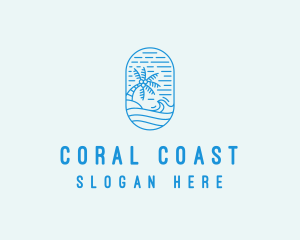 Wave Beach Resort Coast  logo design