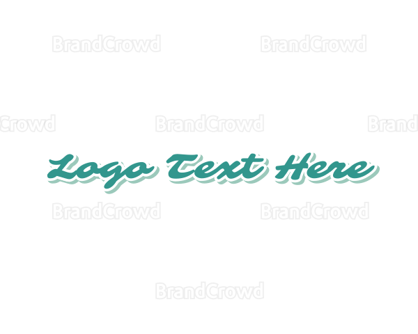 Teal Script Wordmark Logo
