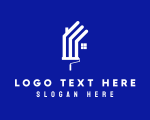 Interior - House Paint Roller logo design