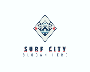 Seaside Beach Resort logo design