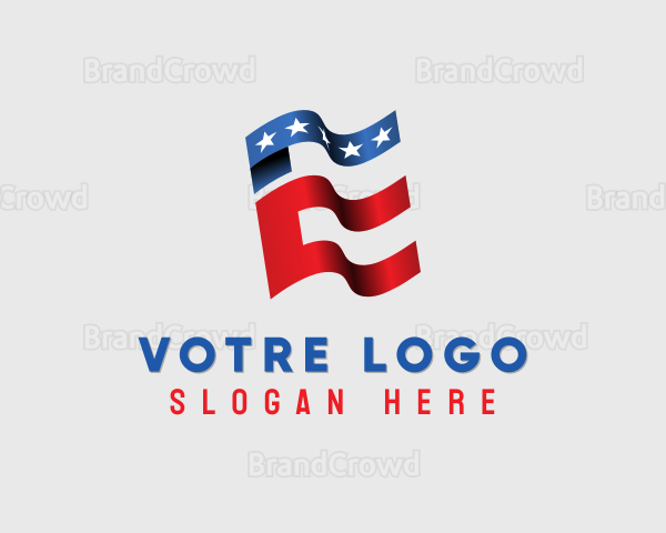 American Patriot Letter E Logo