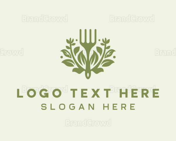 Gardening Fork Nature Logo