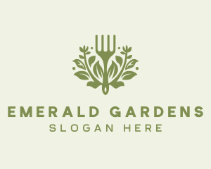 Gardening Fork Nature logo design