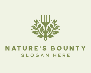 Gardening Fork Nature logo design