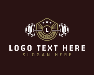 Finger - Gym Fitness Barbel logo design