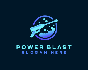 Power Washing Foam Bubbles logo design