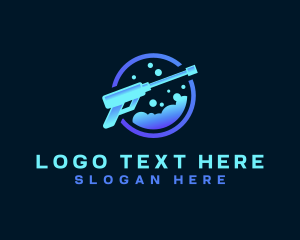 Hydro - Power Washing Foam Bubbles logo design