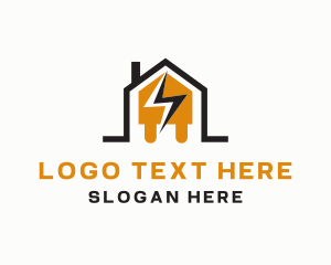 Lightning Bolt - Power House Plug logo design