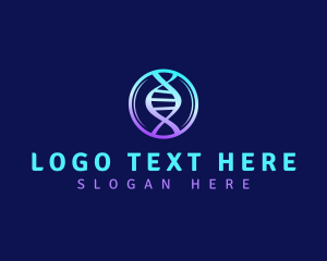 Biology - DNA Strand Science logo design