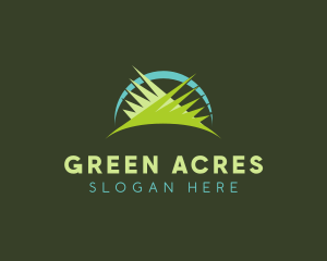 Mowing - Garden Grass Landscaping logo design