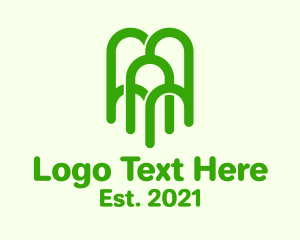 Nature Park - Green Arch Tree logo design