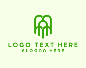 Eco Park - Green Arch Tree logo design