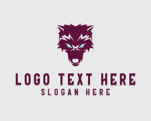 Samoyed - Fierce Wolf Dog logo design