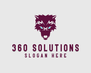 Fierce Wolf Dog logo design