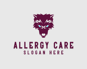 Fierce Wolf Dog logo design