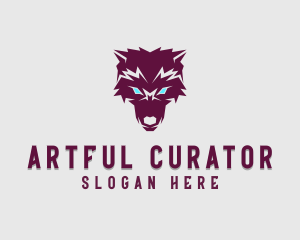 Fierce Wolf Dog logo design