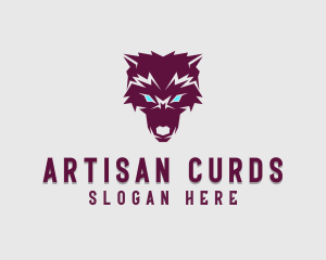 Fierce Wolf Dog logo design