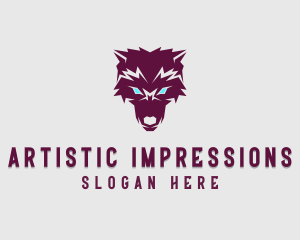 Fierce Wolf Dog logo design