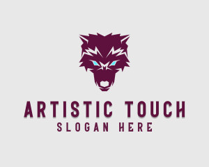 Fierce Wolf Dog logo design