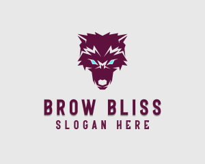 Fierce Wolf Dog logo design