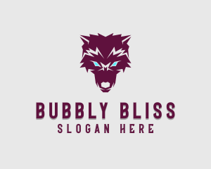 Fierce Wolf Dog logo design