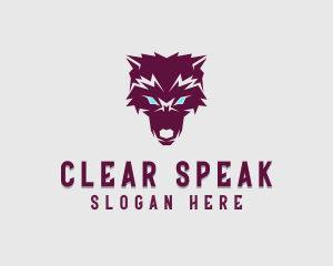 Fierce Wolf Dog logo design