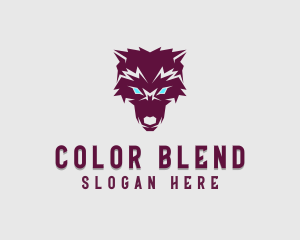 Fierce Wolf Dog logo design