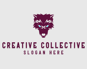 Fierce Wolf Dog logo design